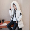 Women's Clothing Down Coat Big Hair Collar Cotton Padded Jacket