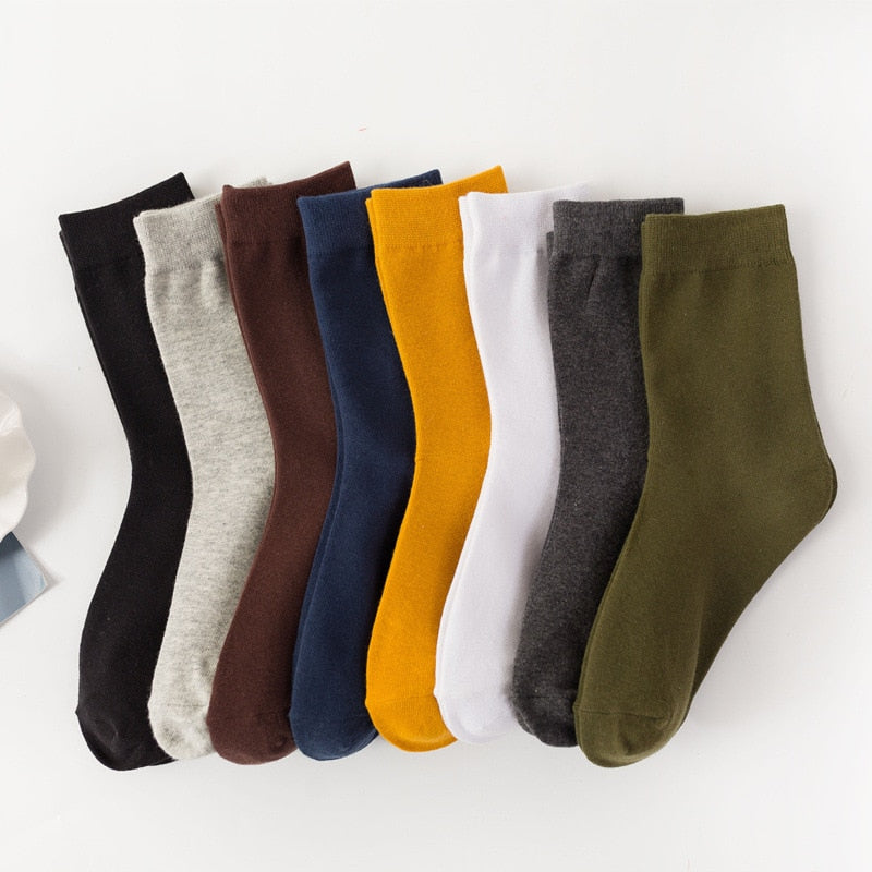 Men's Cotton Socks New styles harajuku male casual solid color Breathable sock autumn winter man warm socks unisex sox