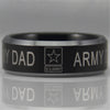 YGK JEWELRY Hot Sales 8MM Military Army Dad Design Men's Black Tungsten Comfort Fit Ring