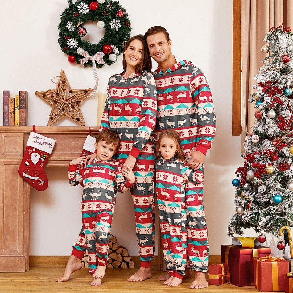 Ladies' Jumpsuits Christmas Parent-Child Wear Fashion Printed Home Wear Pajamas New Unique Design One-Piece Trousers