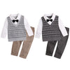 2020 Christmas Baby Boy Clothing Sets  Kids Bow Tie Blouse +Trousers Wedding Party Suit Gentleman Outfits Toddler Boys Clothes