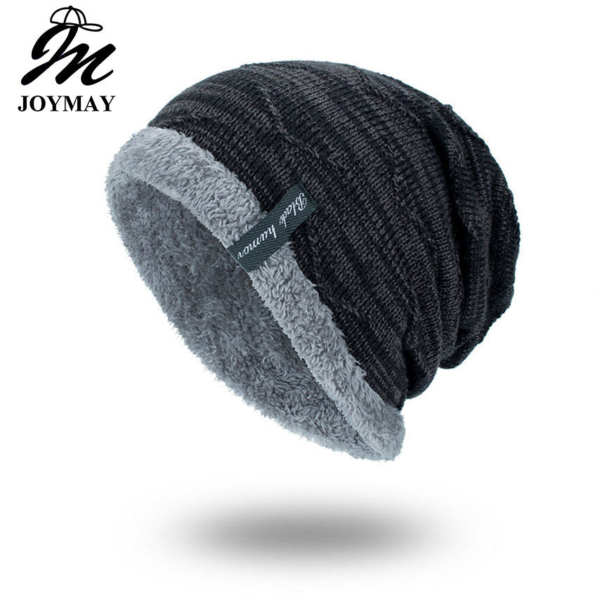 Joymay 2018 Winter Beanies Solid Color Hat Unisex Plain Warm Soft Skullies Knitting Cap Hats Touca Gorro Cap For Men Women WM059