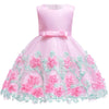 Girls Floral Party Dress - Pink