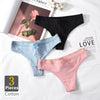 3pcs/lot Panties for women cotton G-string sexy lingerie female casual underwear thong ladies solid color women's underpants